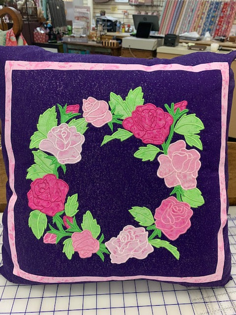 Rose Wreath Pillow - Wednesday 10a - 4p & Thursday 10a - 4p